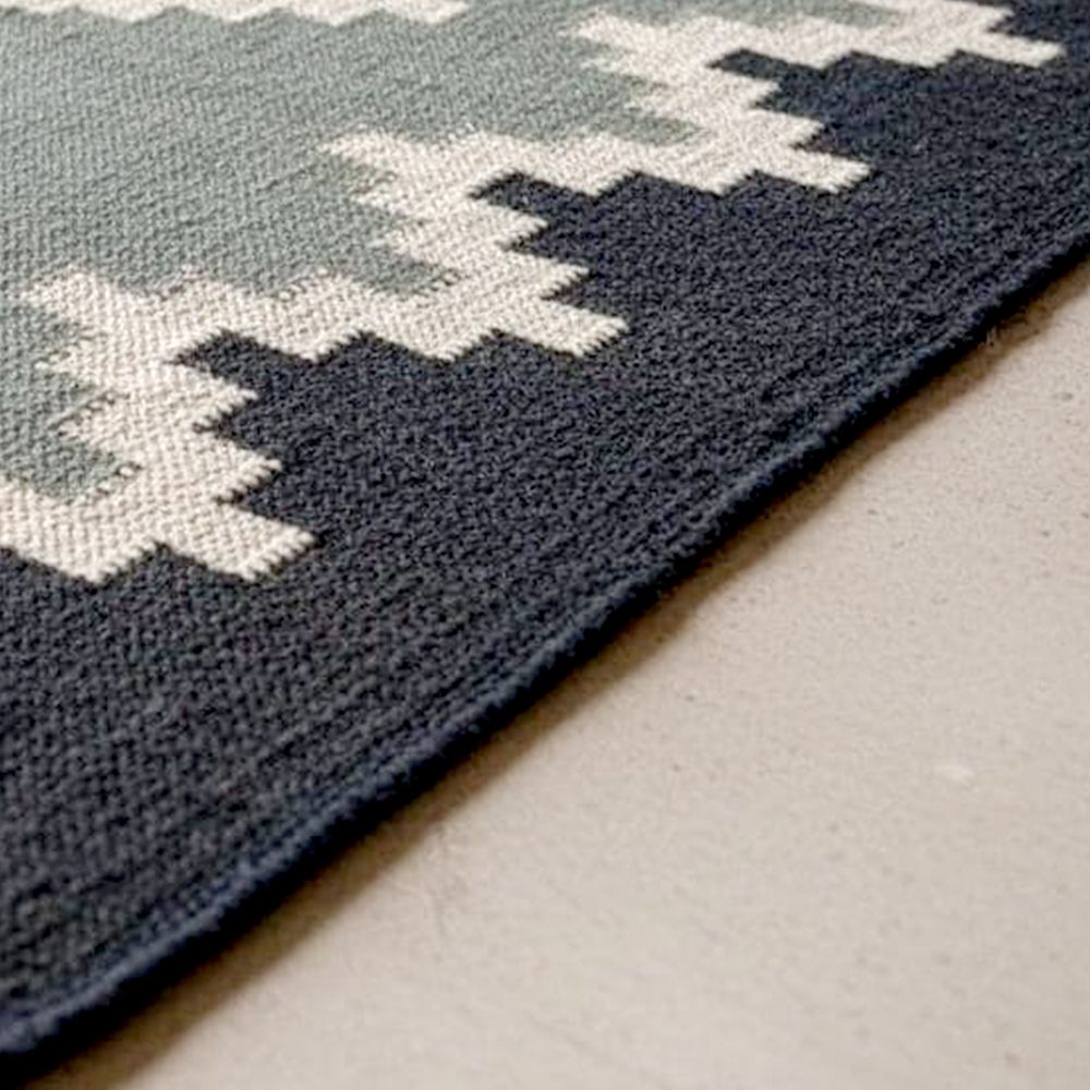 Handmade Multicolor Jute Vintage Dhurrie For Living Room